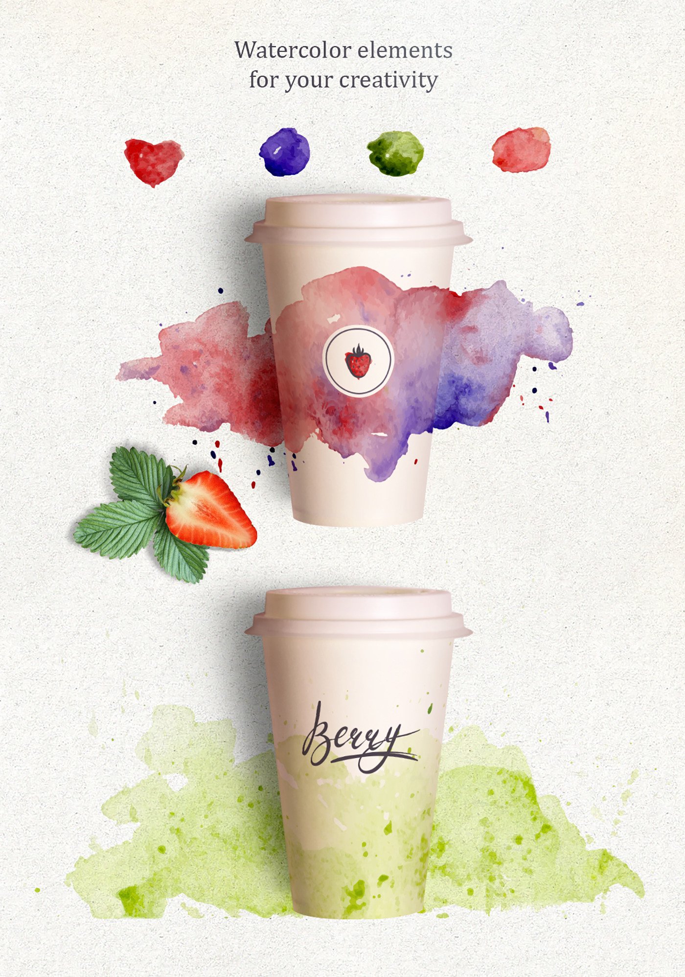 watercolor on cup