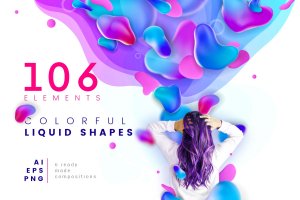 Colorful Liquid Shapes Cover