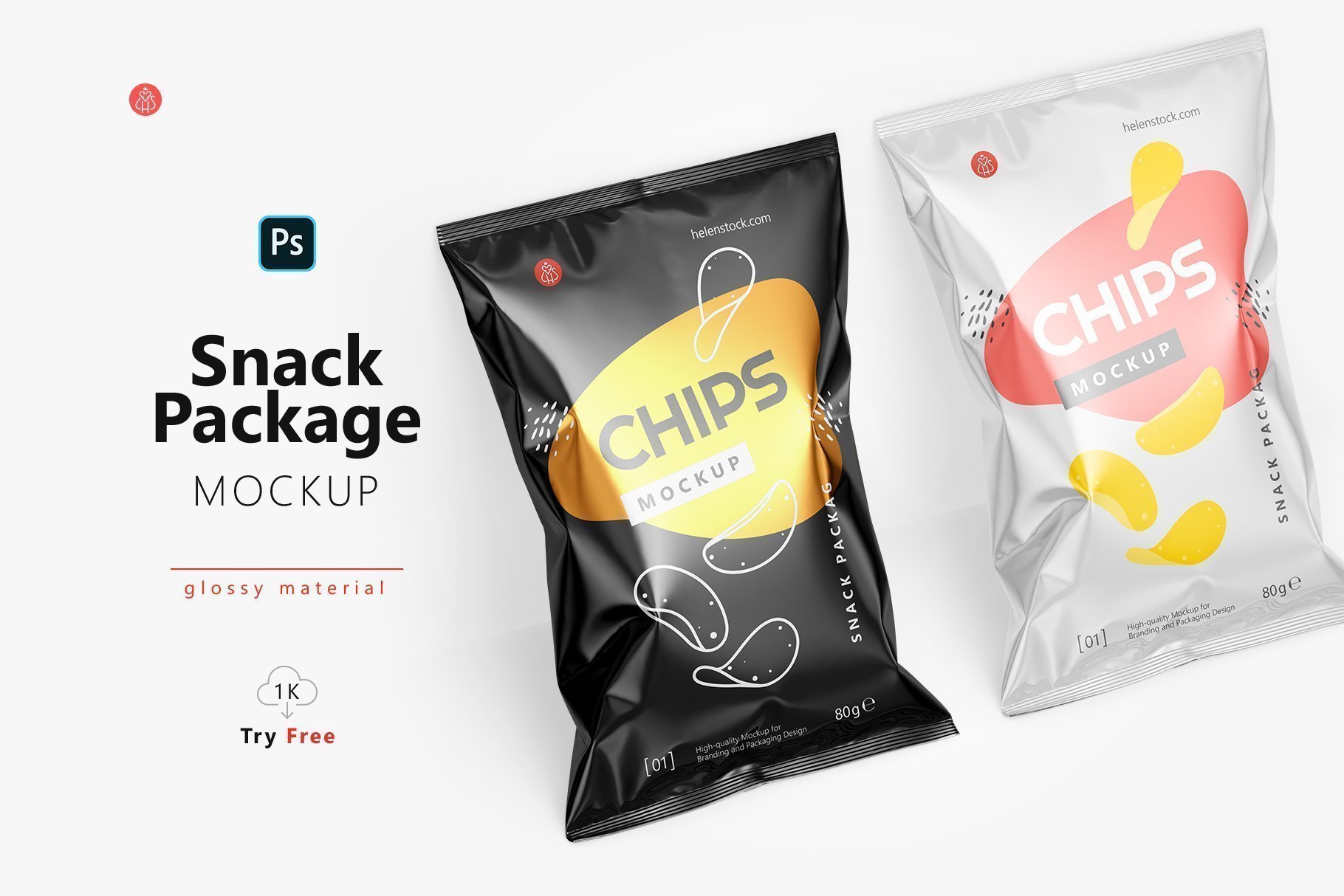 Tilted Glossy Snack Package cover