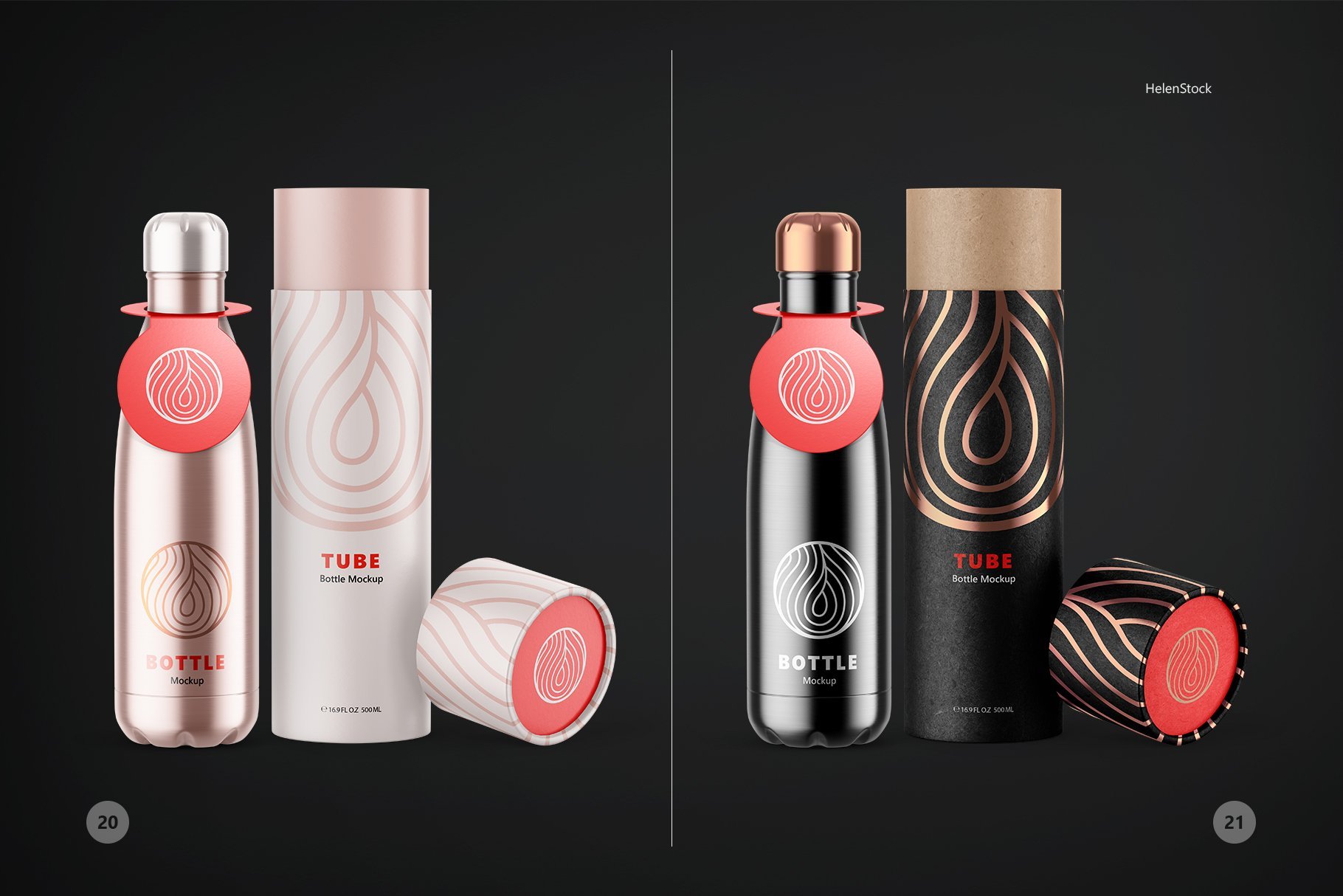 Thermo Bottle with Tube Mockup